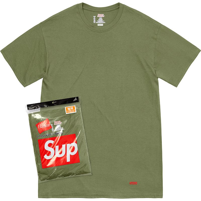 Supreme x Hanes Tagless Tee (2pack) Size:(M/L) OLIVE シュプリーム ヘインズ タグレス T- Shirt 2枚セット オリーブ 半袖 クルーネック カットソー :sprm-taglessteeol:Sneeze - 通販 -  Yahoo!ショッピング