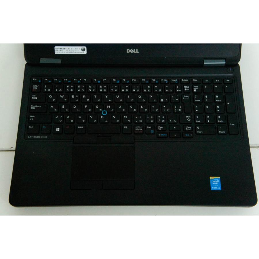 中古 ノートパソコン／DELL／15.6型／Windows10Pro 64bit／intel Core i5-5200U 2.20GHz／メモリ4GB／SSD118GB／無線LAN搭載／Latitude E5550｜snet-shop｜02