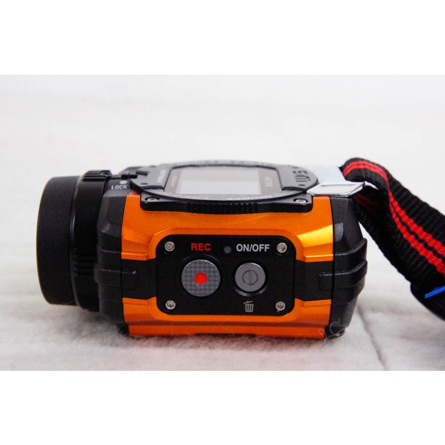 中古 RICOHリコー 防水アクションカメラ WG-M1 オレンジ : エスネット