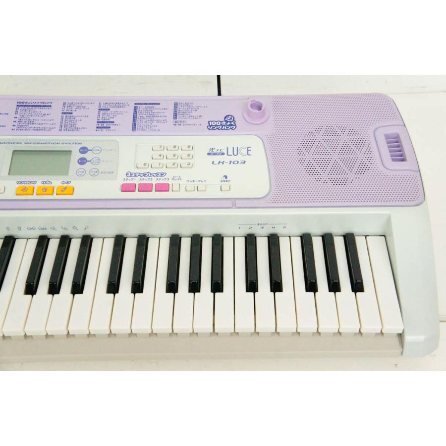 中古 CASIOカシオ 光ナビゲーションキーボード LK-103 電子