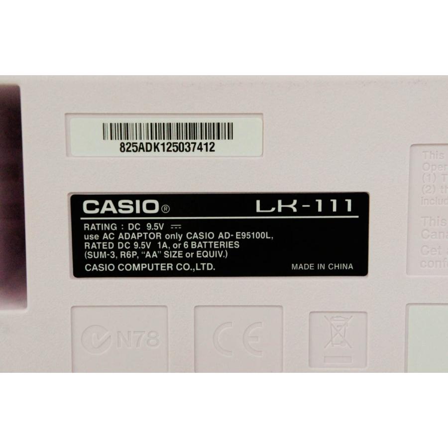 中古 CASIOカシオ 光ナビゲーションキーボード LK-111 電子キーボード 