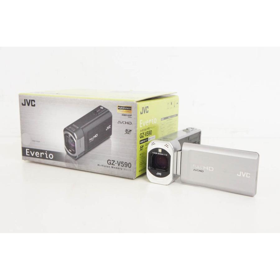 中古 JVC Victorビクター エブリオEverio ビデオカメラ GZ-V590-S ハイビジョンメモリームービー