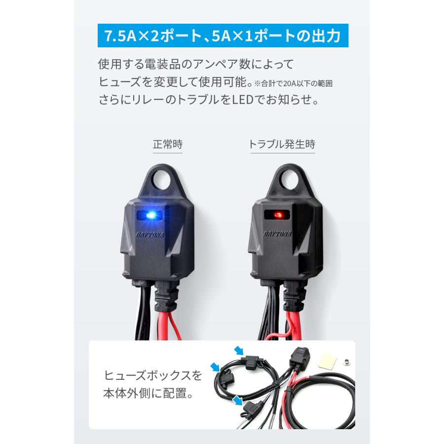 45871 DAYTONA デイトナ アクセサリー電源ユニット D-UNIT ウォーターレジスタント mini 3ポート | DAYTONA（バイク用品） | 04