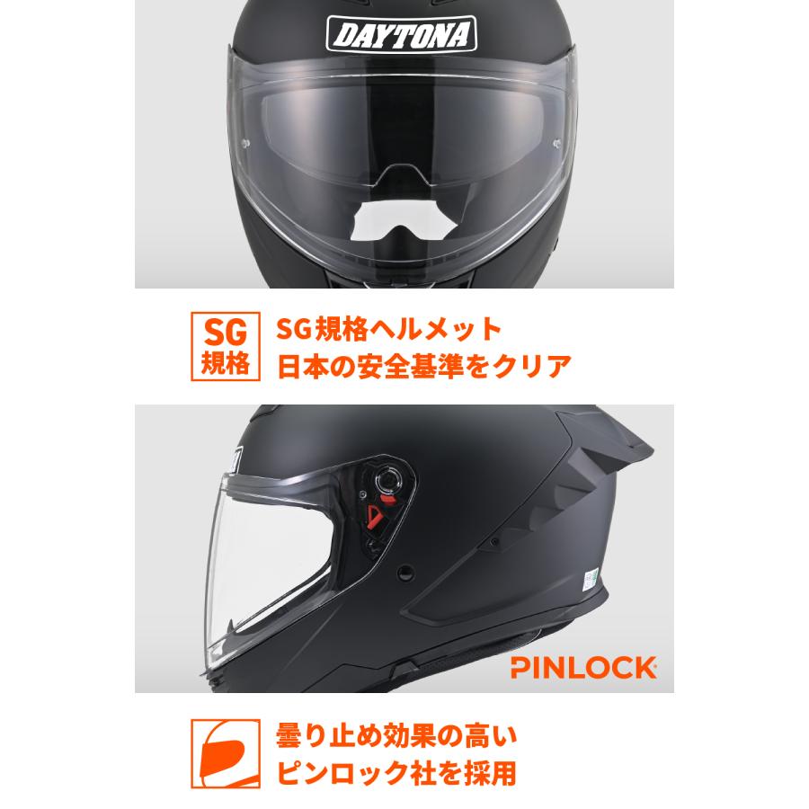 なっ DAYTONA（デイトナ） 46437 DAYTONA DN-001RS マットブラック Lサイズ