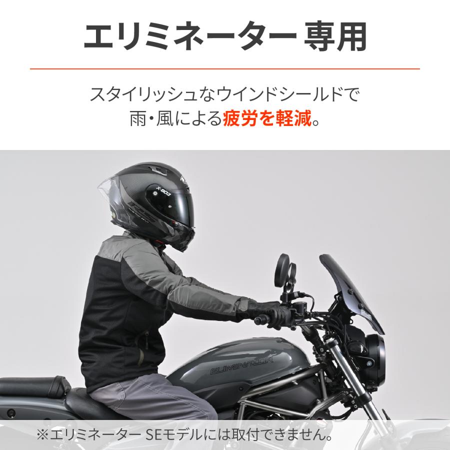 49666 DAYTONA デイトナ ウインドシールドRS スモーク ELIMINATOR（'24）8BL-EL400A