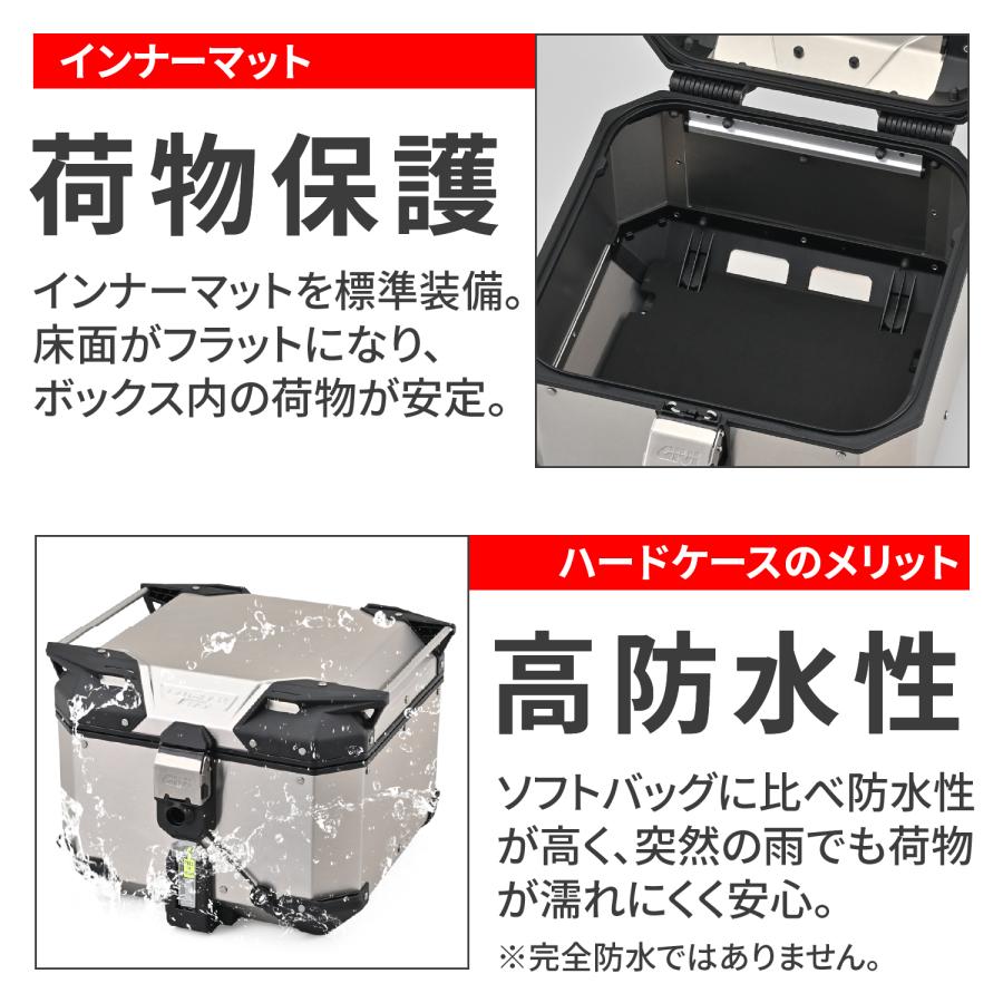 61296 DAYTONA デイトナ GIVI OBKEV42A アルミモノキートップケース 42L アルミ | GIVI | 04