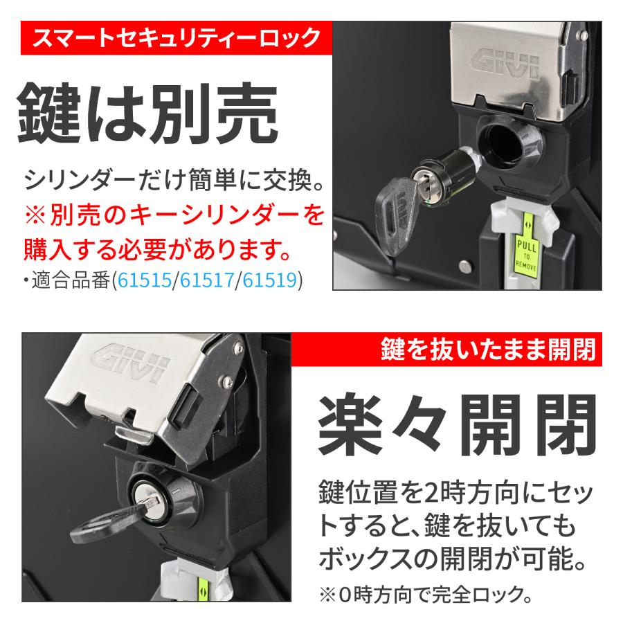 61298 DAYTONA デイトナ GIVI OBKEV58B アルミモノキートップケース 58L ブラックライン | GIVI | 05
