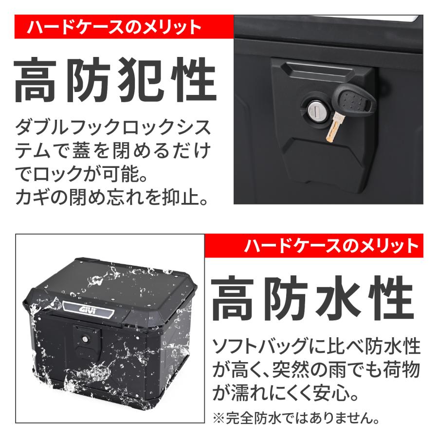 【メーカー欠品中 9月下旬頃入荷予定】63502 DAYTONA デイトナ GIVI MTN47B マッターホルン 47L アルミ製 ブラック | GIVI | 04