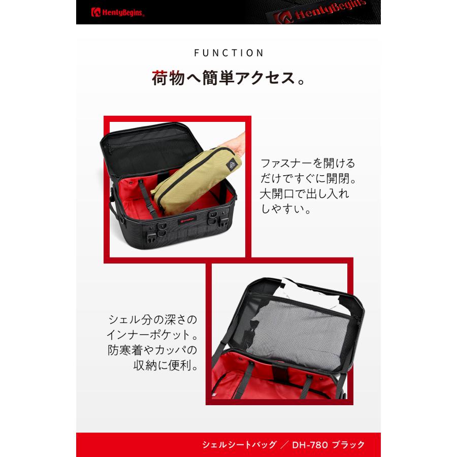 65492 DAYTONA デイトナ DH-780 シェルシートバッグ 25L ブラック（シボ入り）の画像