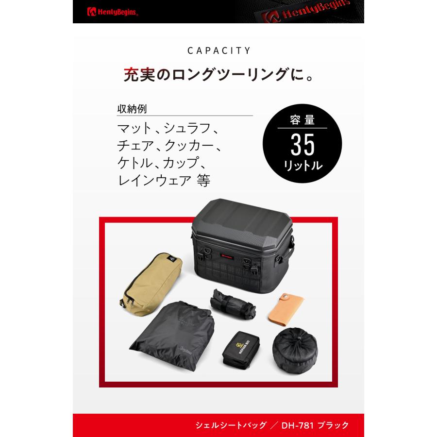 65493 DAYTONA デイトナ DH-781 シェルシートバッグ 35L ブラック（シボ入り）_2