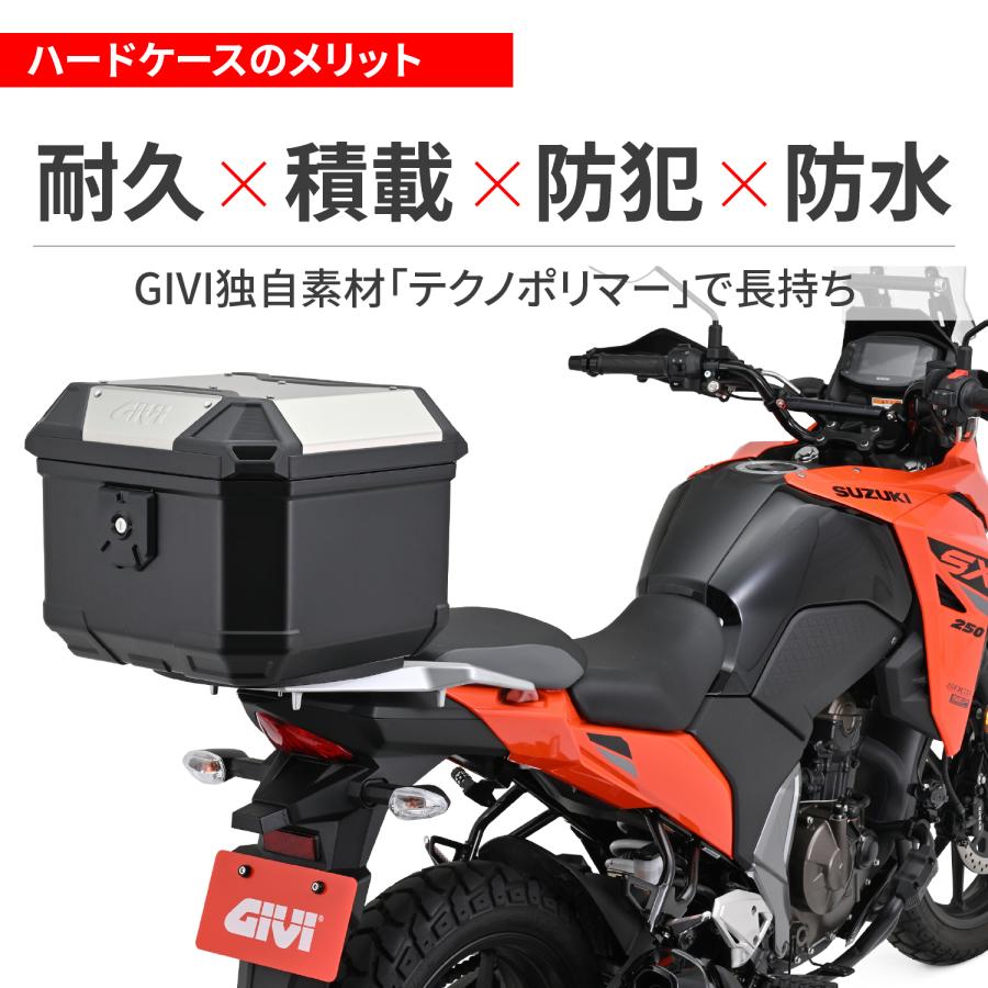 65817 DAYTONA デイトナ GIVI U37AD+ ULTIMO 未塗装ブラック 37L アルミトップパネル モノロックケース | GIVI | 03