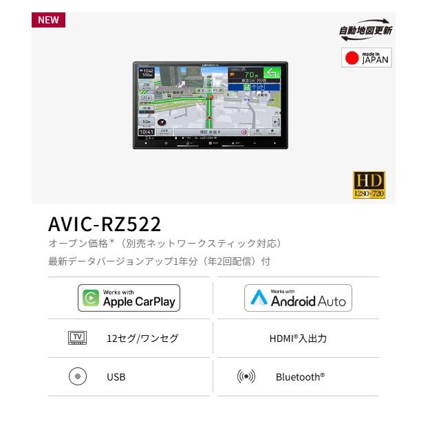楽ナビ ☆ドライブ応援特価☆ パイオニア AVIC-RZ522 7インチ カーナビ