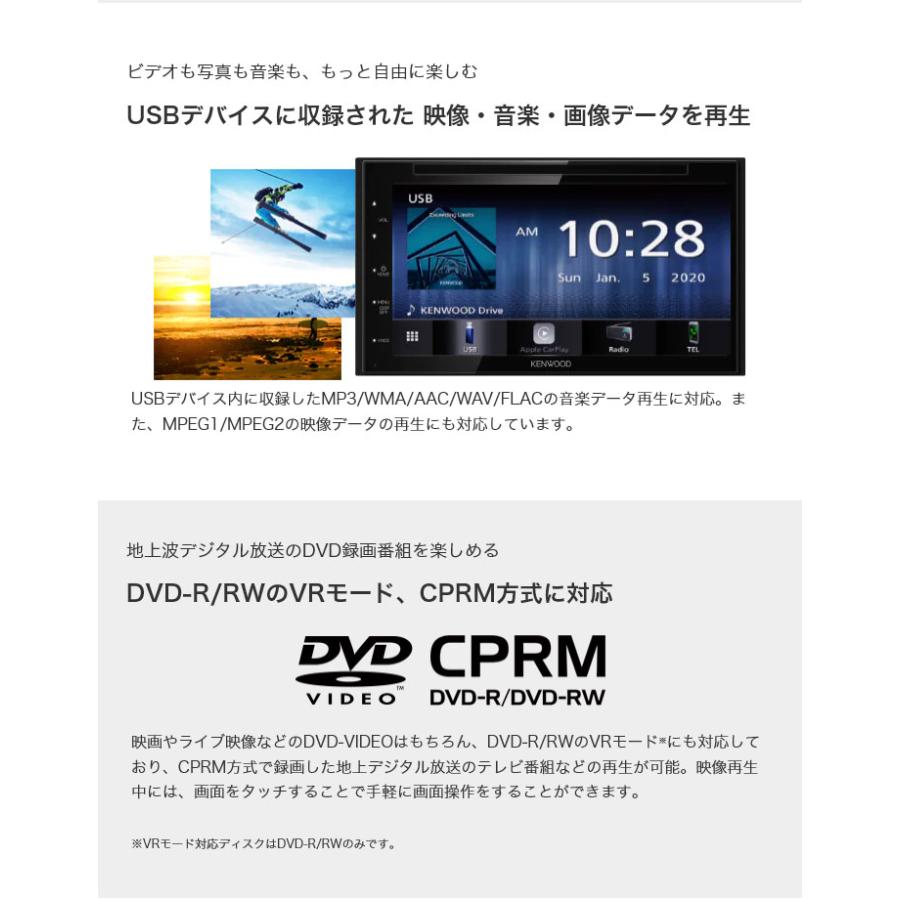 KENWOOD DDX5020S Apple CarPlay / Android Auto 対応ディスプレイ 