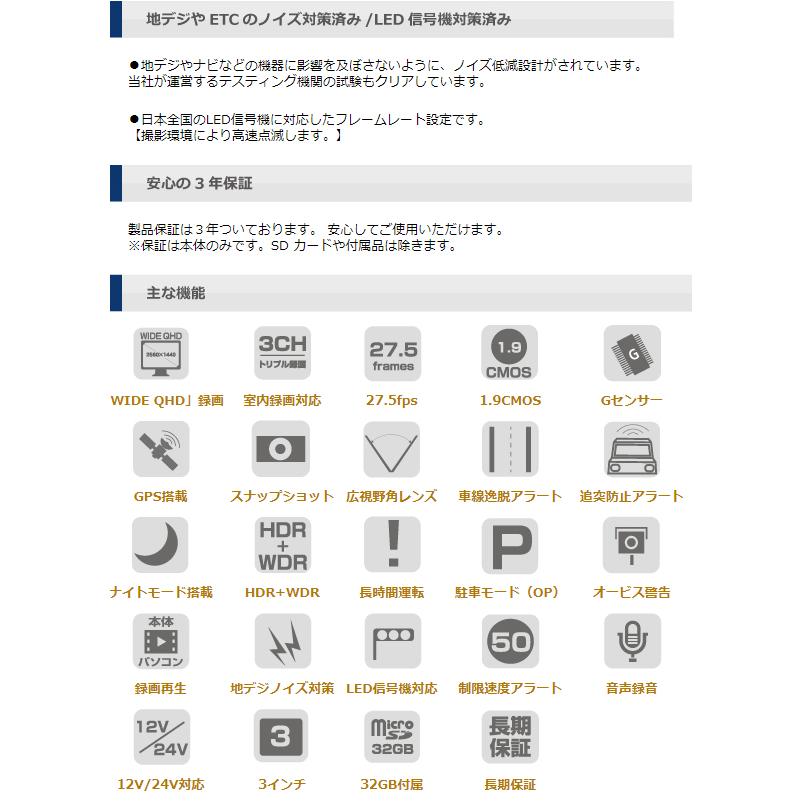 JES/日本電機サービス ミルモアイ前後2カメラ同時録画ドライブ