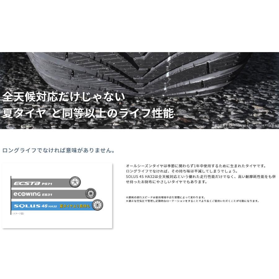 く日はお得♪ クムホタイヤ ソルウス4S オールシーズンタイヤ「SOLUS