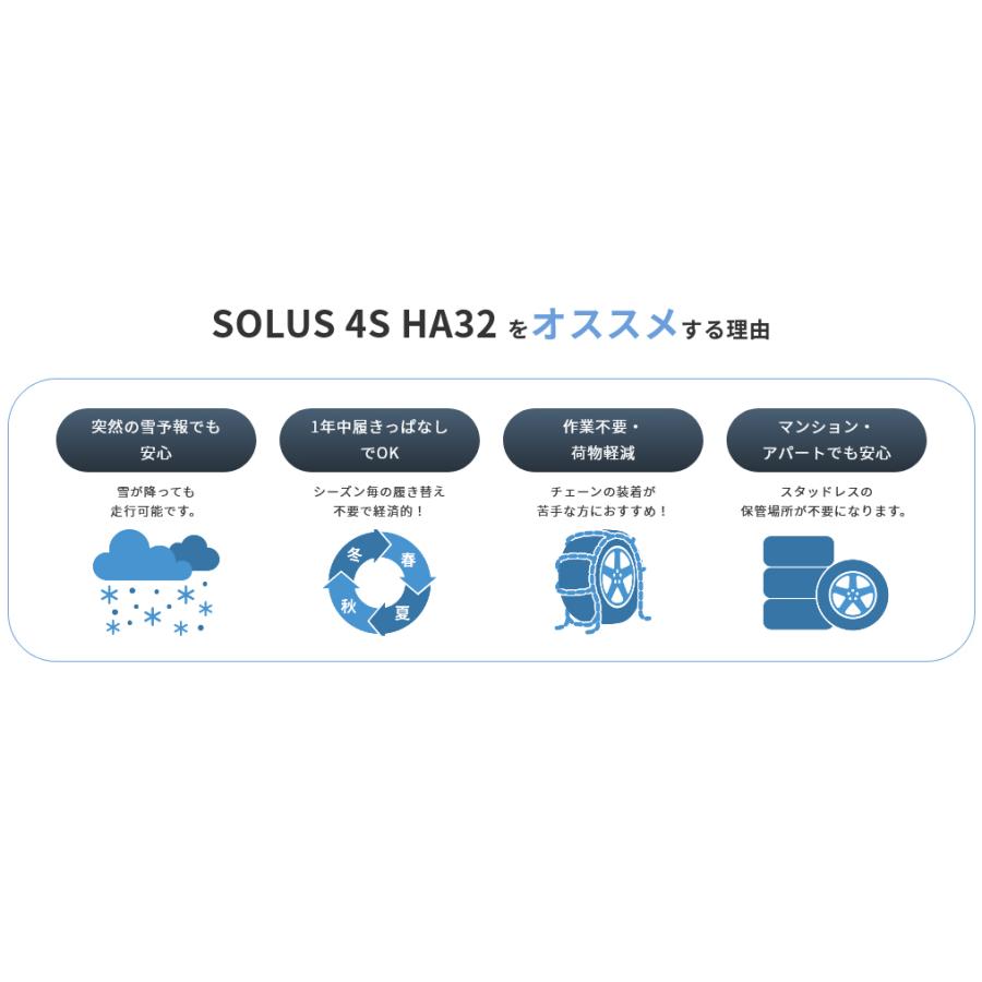 クムホタイヤ オールシーズンタイヤ ソルウス4S HA32【225/50R18 99W XL】KUMHO SOLUS 4S HA32の画像