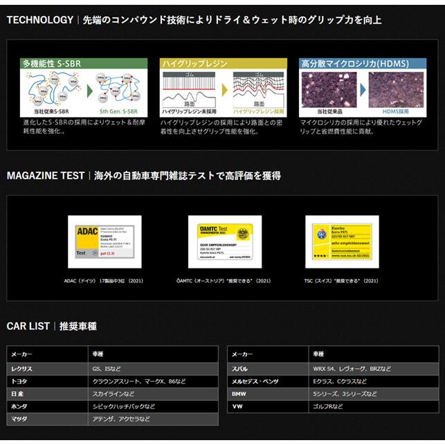 エクスタ クムホタイヤ エクスタPS71【275/40R19 105Y XL】KUMHO ECSTA