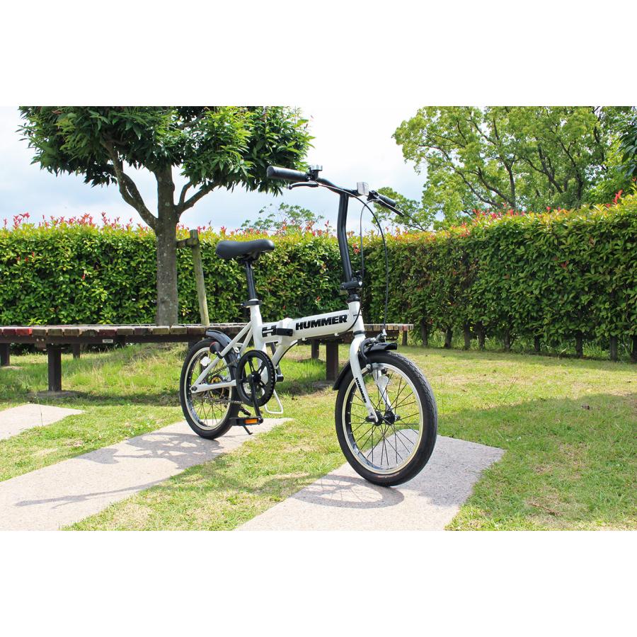 ミムゴ HUMMER MG-HM16N-WH ノーパンク16インチ折畳み自転車 ミムゴ HUMMER MG-HM16N-WH ノーパンク16インチ折畳み自転車
