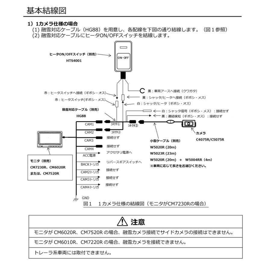 三菱電機（MITSUBISHI ELECTRIC） カービジョン C4075R 融雪ヒーター 