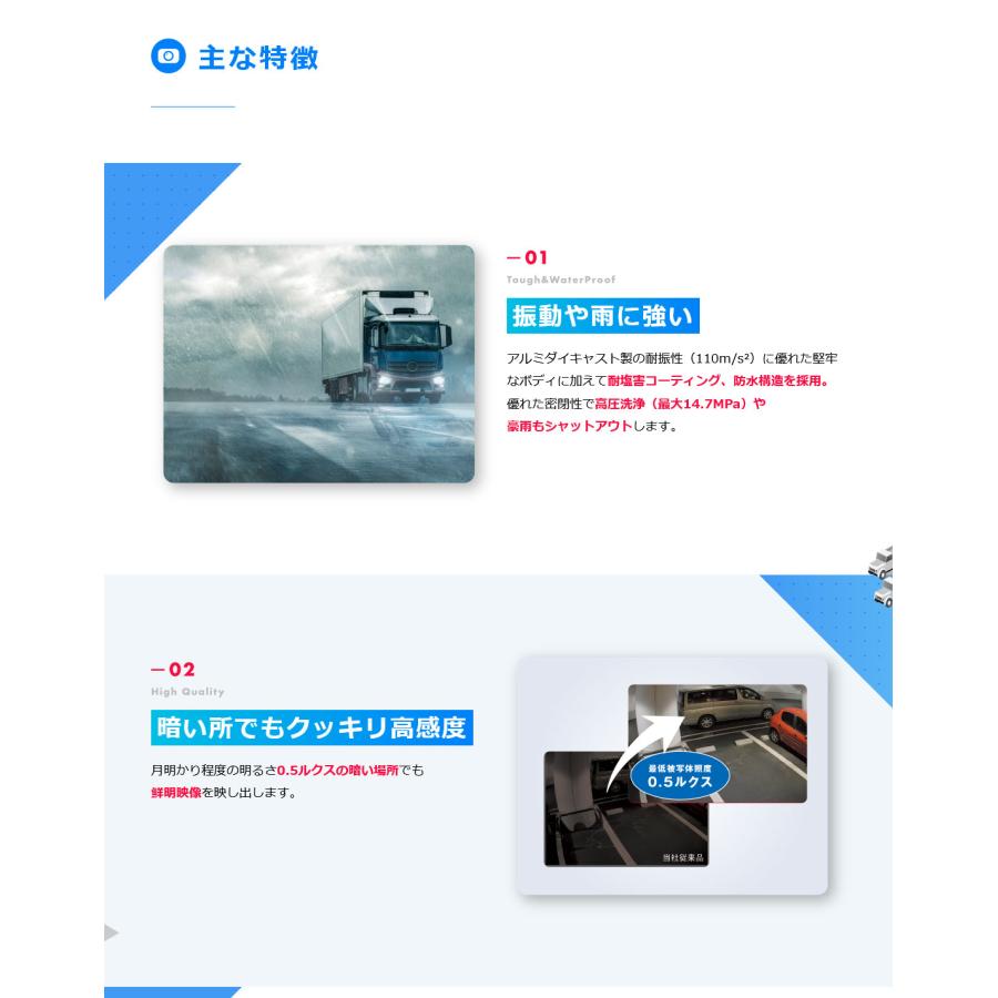 三菱電機 カービジョン トラック用HDカメラ/HD対応モニター/配線 三菱電機 カービジョン トラック用HDカメラ/HD対応モニター/配線