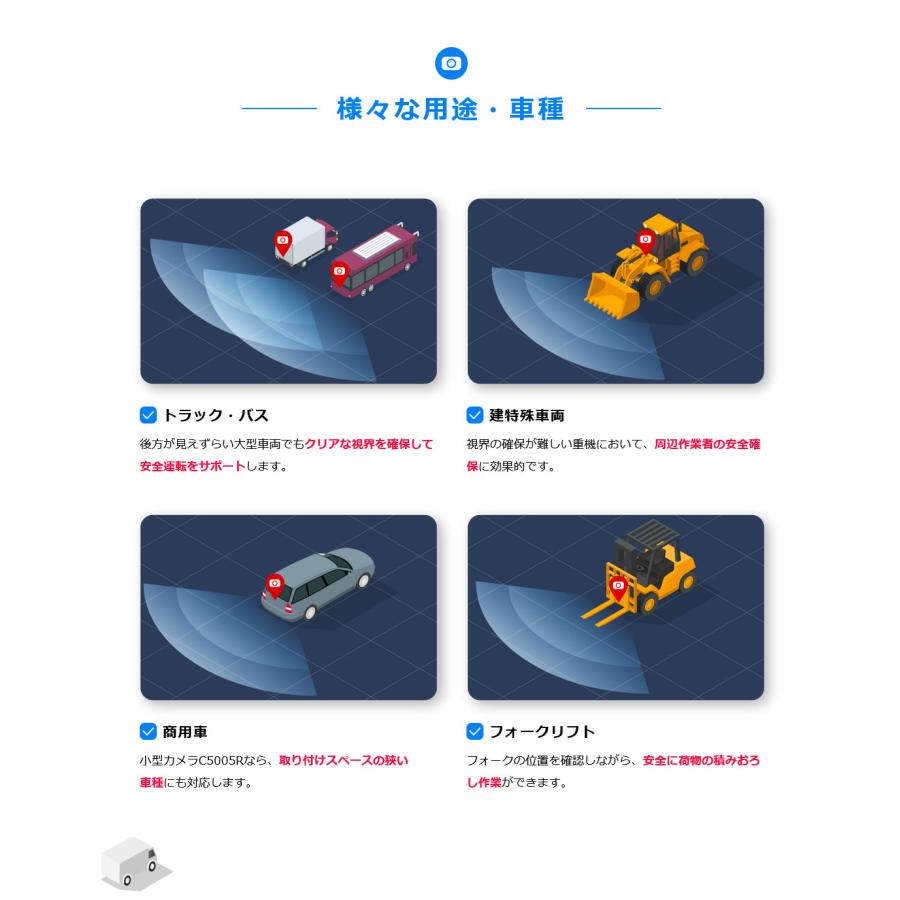 三菱電機 カービジョン トラック用HDカメラ/HD対応モニター/配線 三菱電機 カービジョン トラック用HDカメラ/HD対応モニター/配線