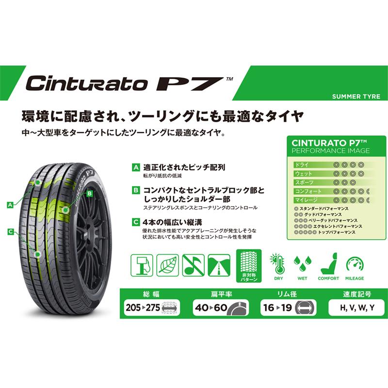 CintuRato - 定まり品 ピレリ チントゥラートピーナナ 225/60R17 99 V ★ 1本 炎節タイア PIRELLI CINTURATO P7 BMW承認すること 1941900