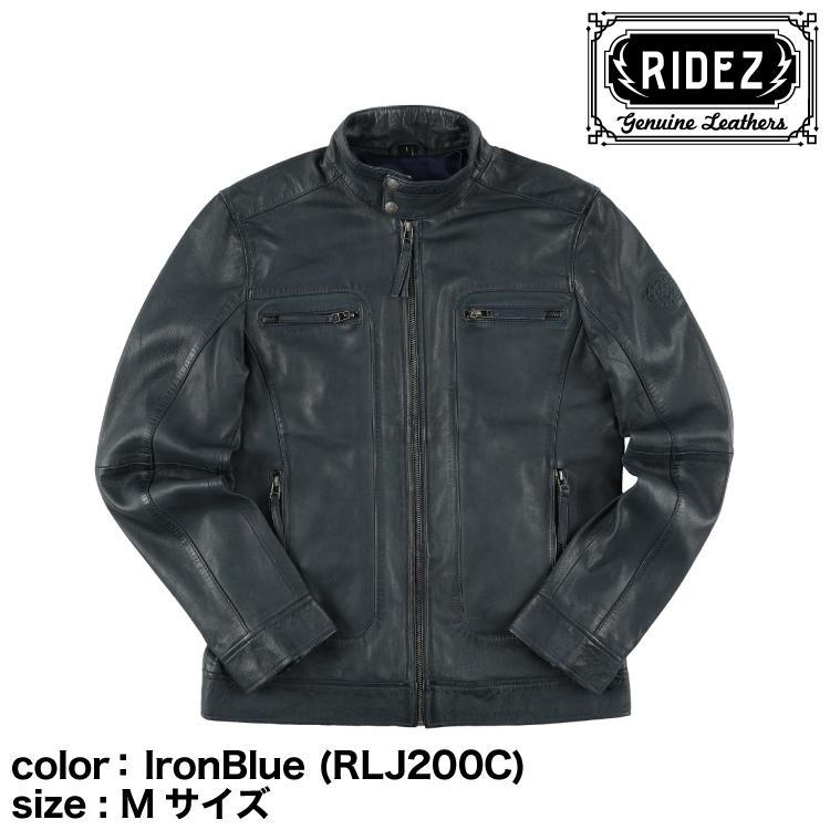 RIDEZ RIDEZ CLUBS JACKET IronBlue (RLJ200C-M) Mサイズ/レザー
