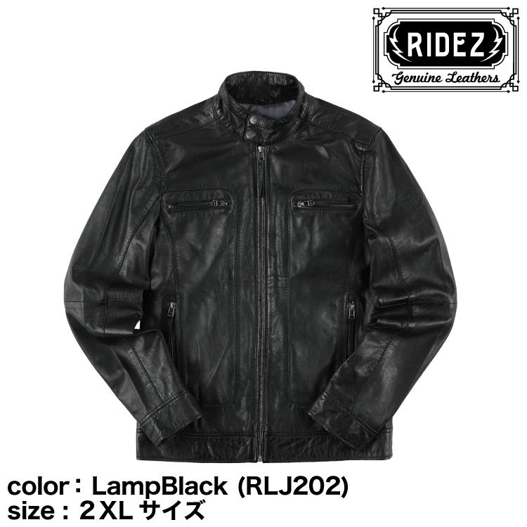 RIDEZ RIDEZ CLUBS JACKET LampBlack (RLJ202) 2XLサイズ/レザー