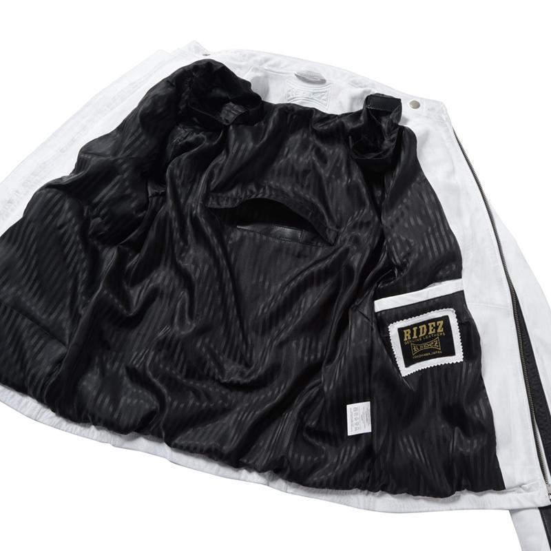 人気の商品セール 【メーカー欠品5月下旬頃入荷予定】RIDEZ COMP JACKET WHITE/BLACK (RLJ1101) Lサイズ/ライダースジャケット