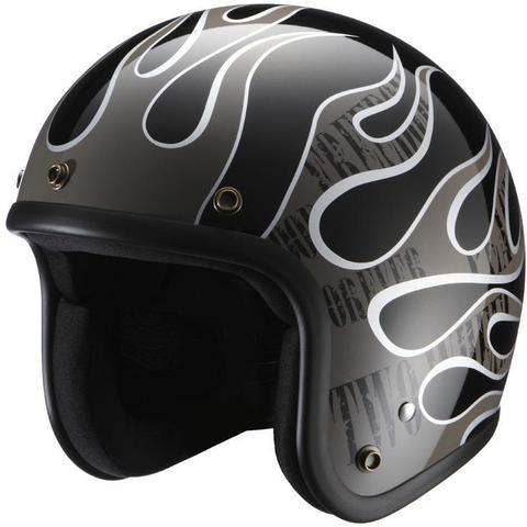 ライズ LX FLAMEZ バイク用ジェットヘルメット BLACK/GUN METALLIC /XLサイズ(61-62cm未満) オープンフェイス RIDEZ HELMET｜snet｜02