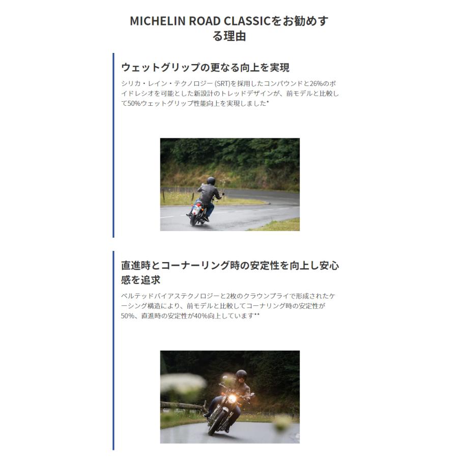 ミシュラン（MICHELIN） 正規品 ロードクラシック＜150/70R17 M/C 69H