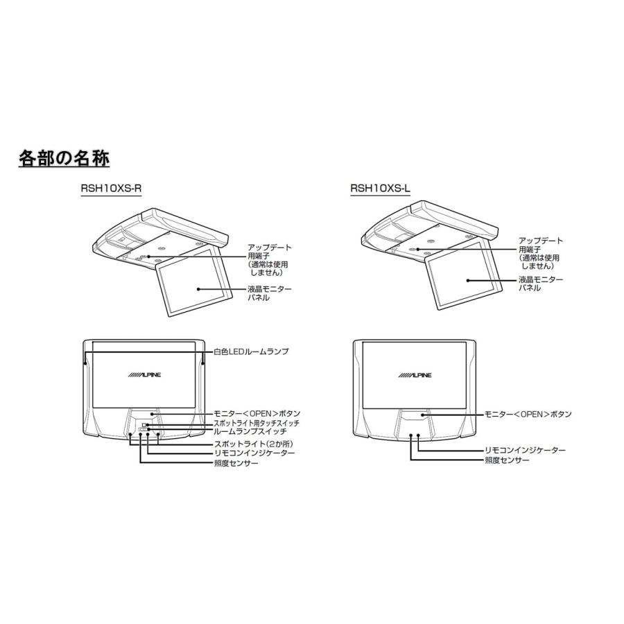 ALPINE（アルパイン） RSH10XS-L-S 10.1型WSVGA スリムリアビジョン