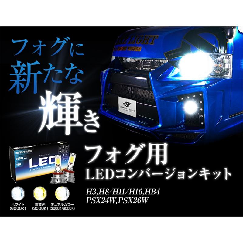 SPHERE LIGHT スフィアライト フォグ専用LED H8/H11/H16