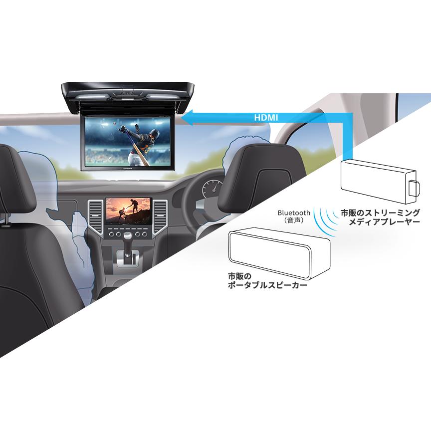 パイオニア TVM-FW1050-B 10.1V型ワイドSVGA フリップダウンモニター ブラック PIONEER carrozzeria