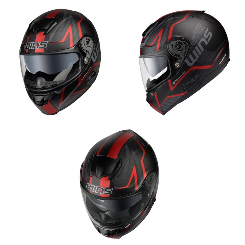 爽*様 WINS フルフェイスヘルメット カーボン/レッド ブレイドライダー□ MOTOシリーズ フルフェイスヘルメット