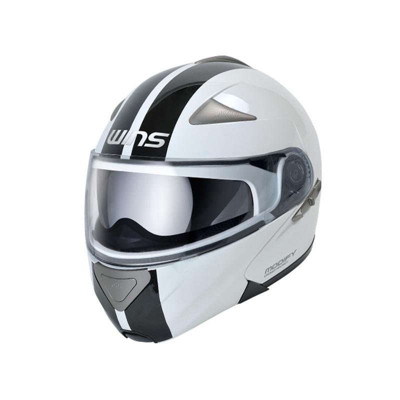 wins ウインズ システムヘルメット MODIFY GT STRIPE ホワイト×ブラック L(58cm - 59cm)｜snet｜03