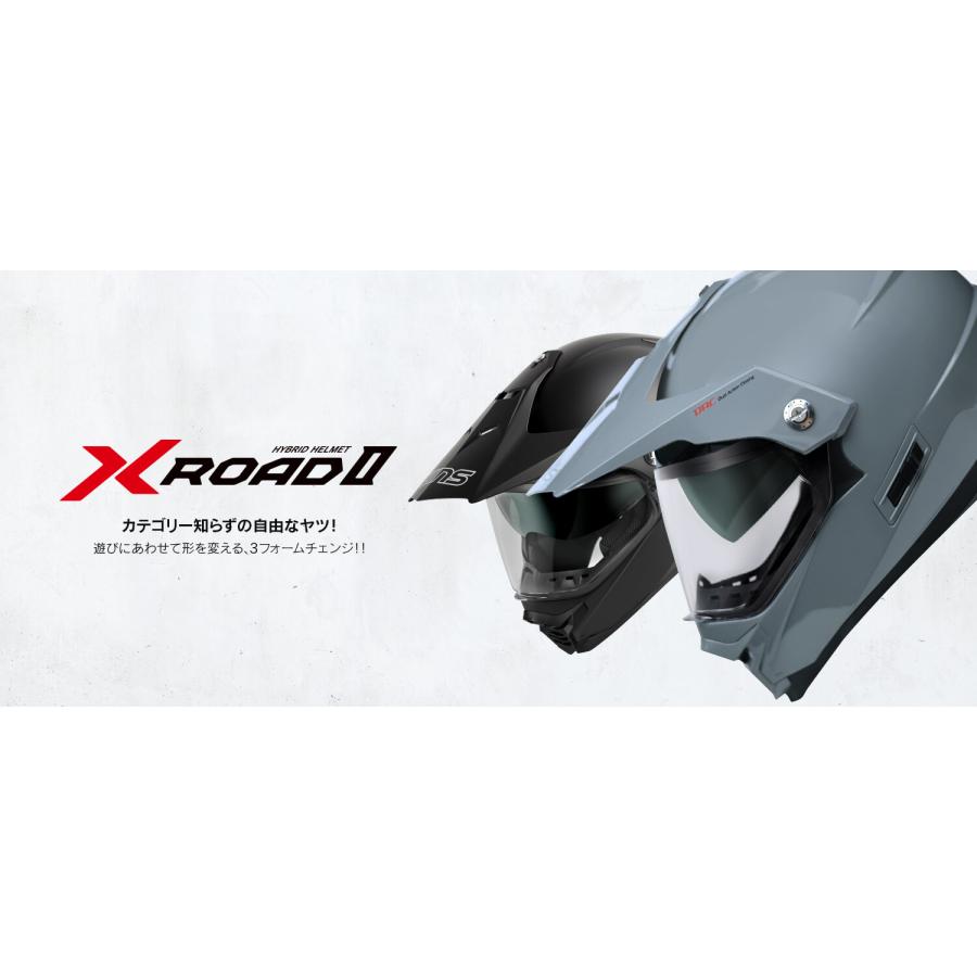 wins ウインズ オフロードヘルメット X-ROAD II  G27.アッシュグレー L(58cm - 59cm)｜snet｜02