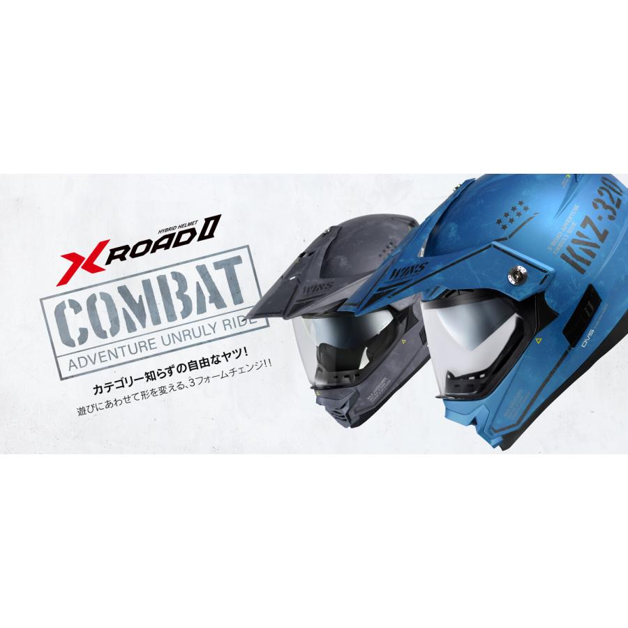 wins ウインズ オフロードヘルメット X-ROAD II  COMBAT M40.サマルカンドブルー L(58cm - 59cm)｜snet｜02