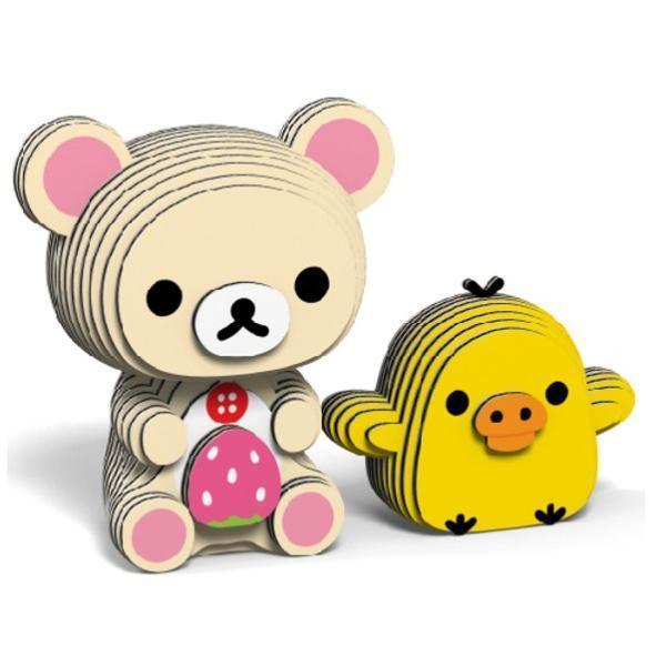 EUGY リラックマ コリラックマ キイロイトリ 紙製 立体パズル 3D