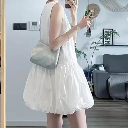 ワンピース レディース ラウンドネック きれいめ ミニワンピース