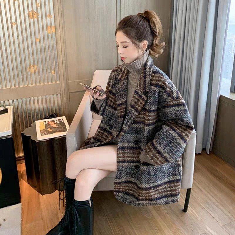 コート レディース 長袖 チェック柄 膝丈 切り替えデザイン ゆったり