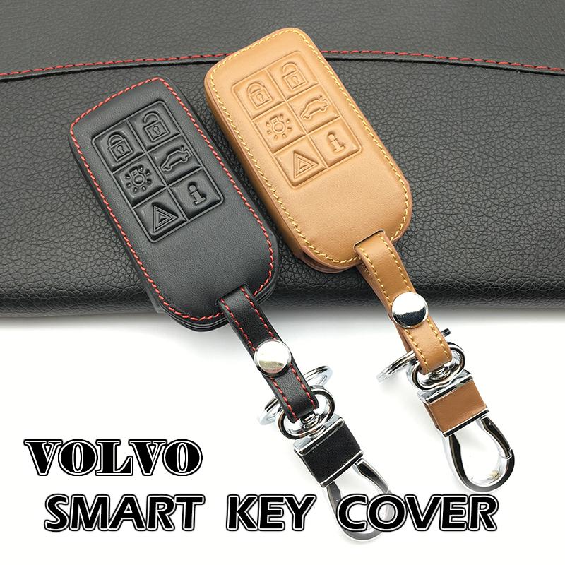 ボルボ（VOLVO） レザー 革 6ボタン キーケース キーカバー スマート