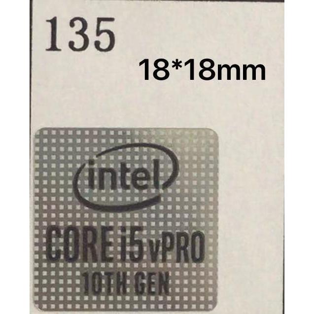 135# 十代目【CORE i5vPro 10th】エンブレムシール　■18*18mm■ 条件付き送料無料｜snk