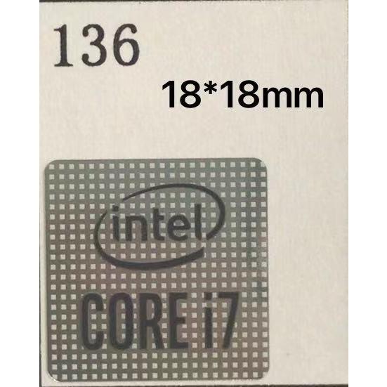 136# 新世代【CORE i7】エンブレムシール □18*18mm□ 条件付き送料