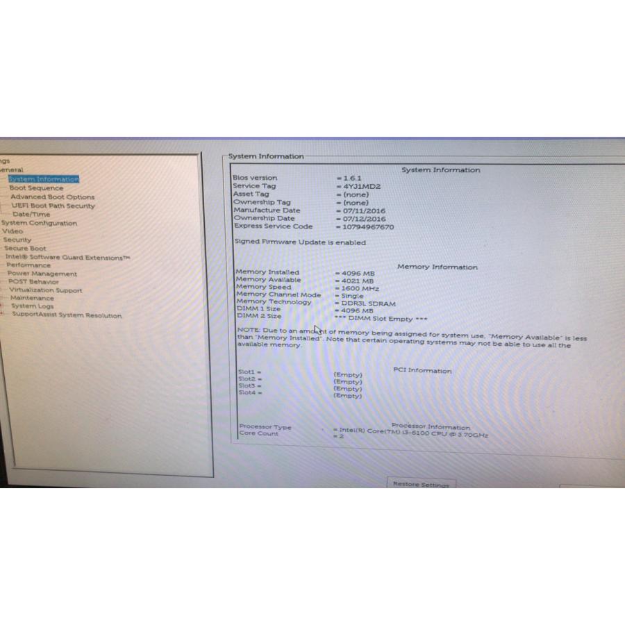 YS0207☆中古☆ DELL Optiplex 3040MT D18M 用 マザーボード CN-0TTDMJ