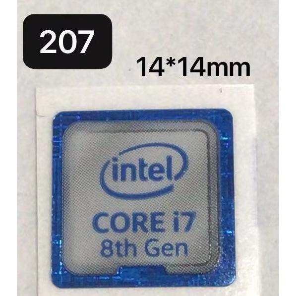 207# 八代目【CORE i7 8th】エンブレムシール □14*14mm□ 条件