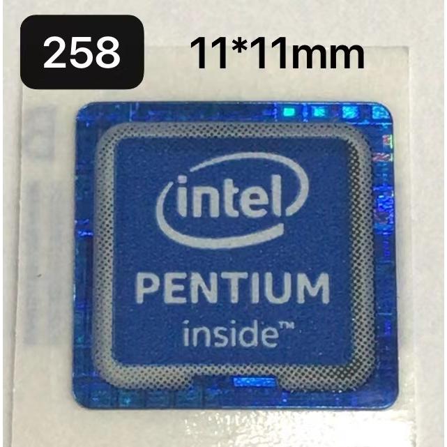258#  新世代【intel inside PENTIUM】エンブレムシール　■11*11mm■ 条件付き送料無料 | 