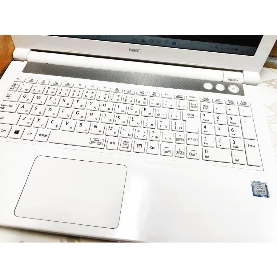 NEC LAVIE NS600/J第8世代爆速CPUCore i7！メモリ8GB+新品SSD 256GB