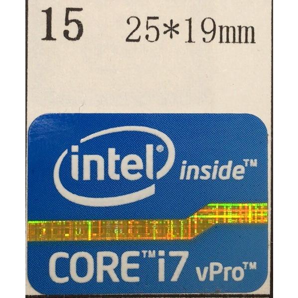 大注目 15 二三代 Core I7vpro エンブレムシール サイズ25 19mm