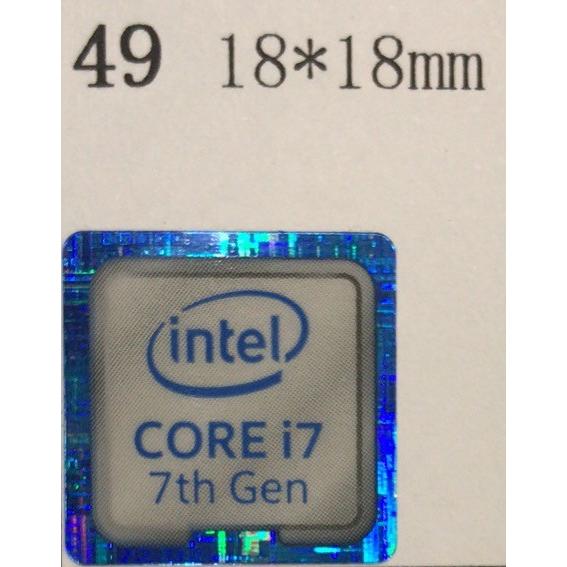 49＃七代【CORE i7 7th Gen】エンブレムシール 18*18mm : 桜の国